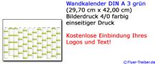 Wandkalender DIN A 3 grün