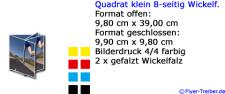 Quadrat klein 8-seitig Wickelfalz 