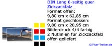 DIN Lang 6-seitig quer Zickzackfalz