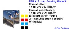 DIN A 5 quer 6-seitig Wickelfalz