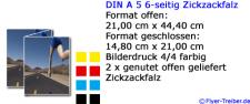 DIN A 5 6-seitig Zickzackfalz