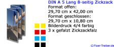 DIN A 5 Lang 8-seitig Zickzackfalz