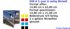 DIN A 5 quer 6-seitig Wickelfalz