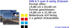 DIN A 5 6-seitig quer Zickzack