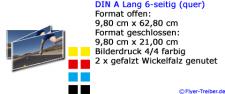 DIN A Lang 6-seitig quer Wickelfalz