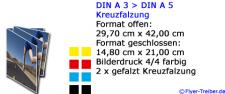 DIN A 3 > DIN A 5 Kreuzfalzung