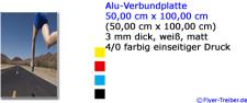 Alu-Verbundplatte 50 cm x 100 cm