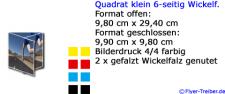 Quadrat klein 6-seitig Wickelfalz