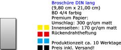 Broschüre Lang 170 gr. + 300 gr Umschlag 16-seitig