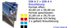 DIN A 2 > DIN A 4 Kreuzfalzung