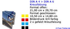 DIN A 4 > DIN A 6 Kreuzfalzung