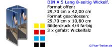 DIN A 5 Lang 8-seitig Wickelfalz