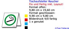 Tischaufsteller "Raucher" Layout inkl.