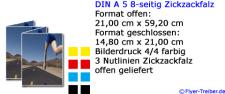 DIN A 5 8-seitig Zickzackfalz