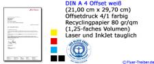 Briefpapier DIN A 4 4/1 farbig