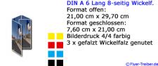 DIN A 6 Lang 8-seitig Wickelfalz