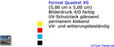 Aufkleber Quadrat 5,0 x 5,0 outd.