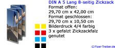 DIN A 5 Lang 8-seitig Zickzackfalz