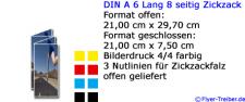 DIN A 6 Lang 8-seitig Zickzackfalz