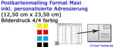 Maxi Format 300 gr/qm UV-Lack hochglänzend einseitig 4/4 farbig