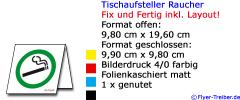 Tischaufsteller "Raucher" Layout inkl.