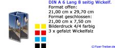 DIN A 6 lang 8-seitig Wickelfalz