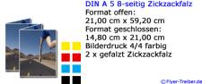 DIN A 5 8-seitig Zickzackfalz