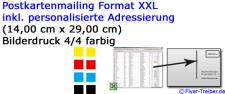 XXL Format 300 gr/qm UV-Lack hochglänzend einseitig 4/4 farbig