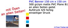 PVC Banner 150 cm x 150 cm