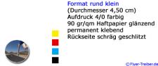 Aufkleber Rund 4,50 cm indoor