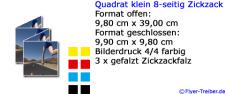 Quadrat klein 8-seitig Zickzack