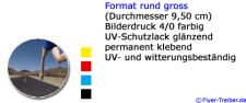 Aufkleber Durchmesser 9,5 outd.