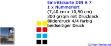 Eintrittskarten DIN A 7 nur mit Nummerierung (1x)