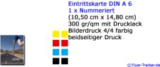 Eintrittskarten DIN A 6 nur mit Nummerierung (1x)