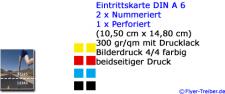 Eintrittskarten DIN A 6 perforiert Nummeriert (2x)