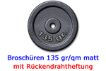 Broschüre mit Ösendrahtheftung 135gr matt