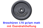 Broschüre mit Ösendrahtheftung 170gr matt