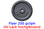 Flyer 250 gr/qm mit UV-Lack hochglänzend