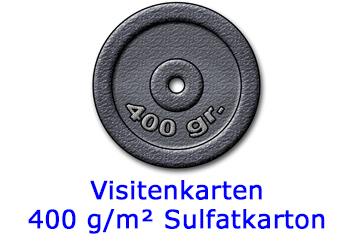 Visitenkarte 400 gr/qm Sulfatkarton